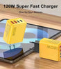 Cargador Rápido GaN 120W Nexiora | Hub de Carga con Puerto USB-C y USB-A | Incluye Cable 4 en 1 Reforzado de 65W | Carga Eficiente para Laptop, iOS y Android | Diseño Compacto para Viajes
