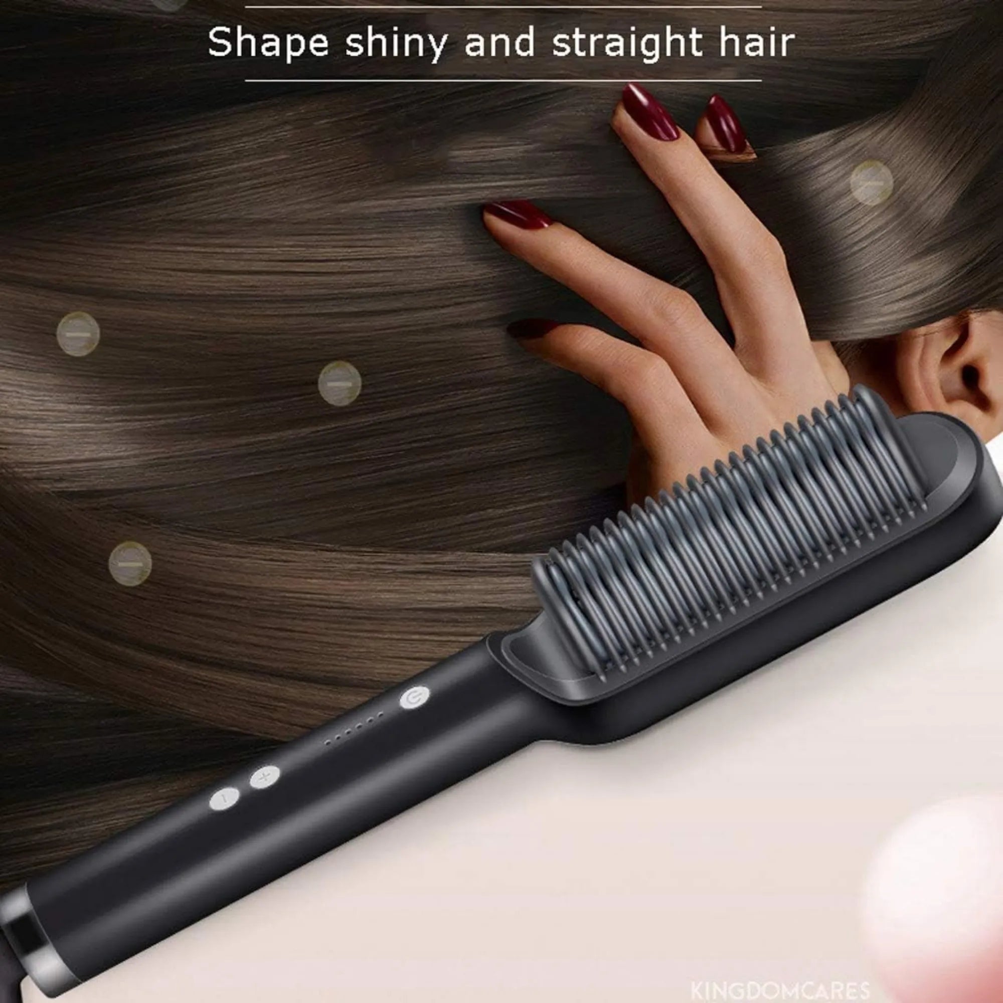 Cepillo Alisador Eléctrico Profesional | Tecnología Iónica Antifrizz y Calentamiento PTC | 5 Niveles de Temperatura | Alaciado Perfecto en 10 Segundos