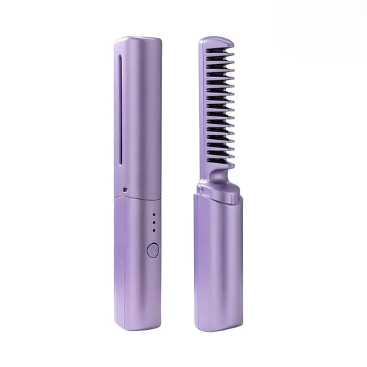 Peine Alisador Inalámbrico Winner | Mini Cepillo Térmico Portátil con Recubrimiento Cerámico e Iones Negativos | 3 Niveles de Temperatura para Todo Tipo de Cabello