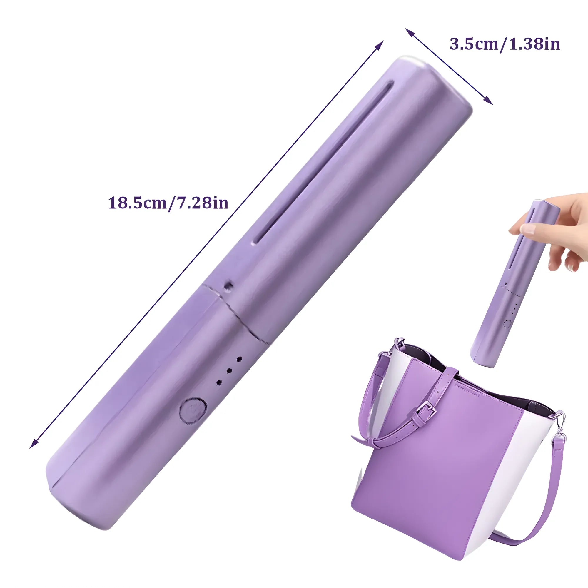 Peine Alisador Inalámbrico Winner | Mini Cepillo Térmico Portátil con Recubrimiento Cerámico e Iones Negativos | 3 Niveles de Temperatura para Todo Tipo de Cabello