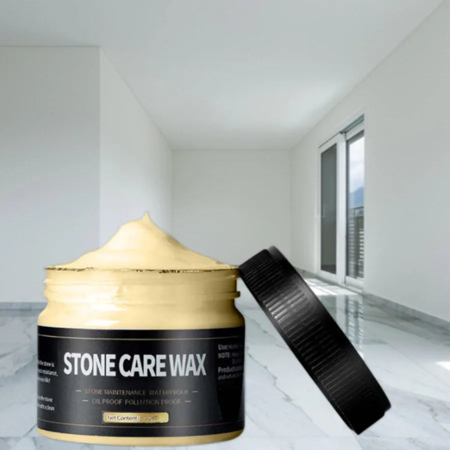 Cera para Pulir Piedra y Azulejos 100g | Stone Care Wax para Mármol, Granito y Cuarzo | Limpiador Abrillantador con Capa Impermeable