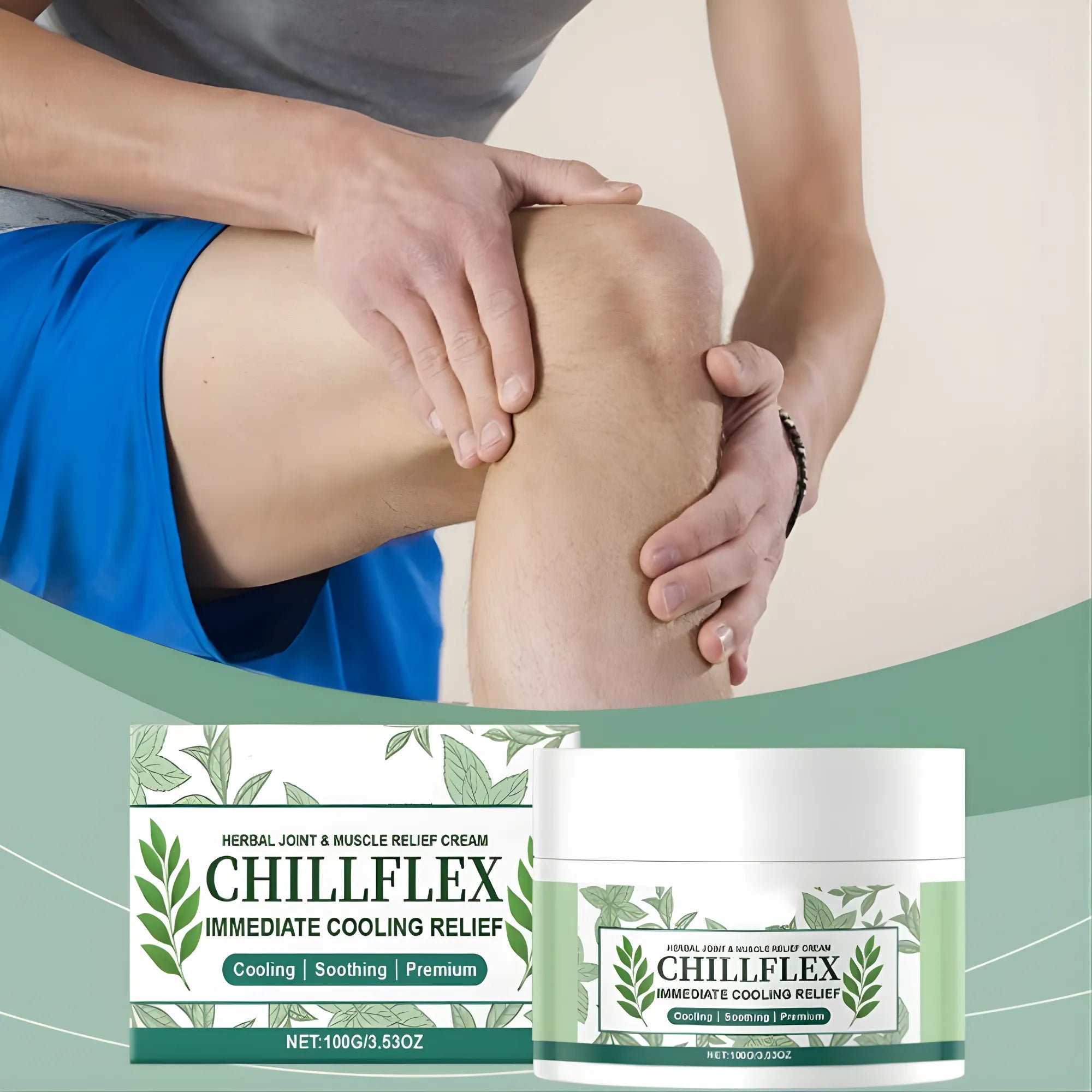 CHILLFLEX Gel Calmante con Mentol y Árnica | Alivio Refrescante para Músculos y Articulaciones, Absorción Rápida (100g)
