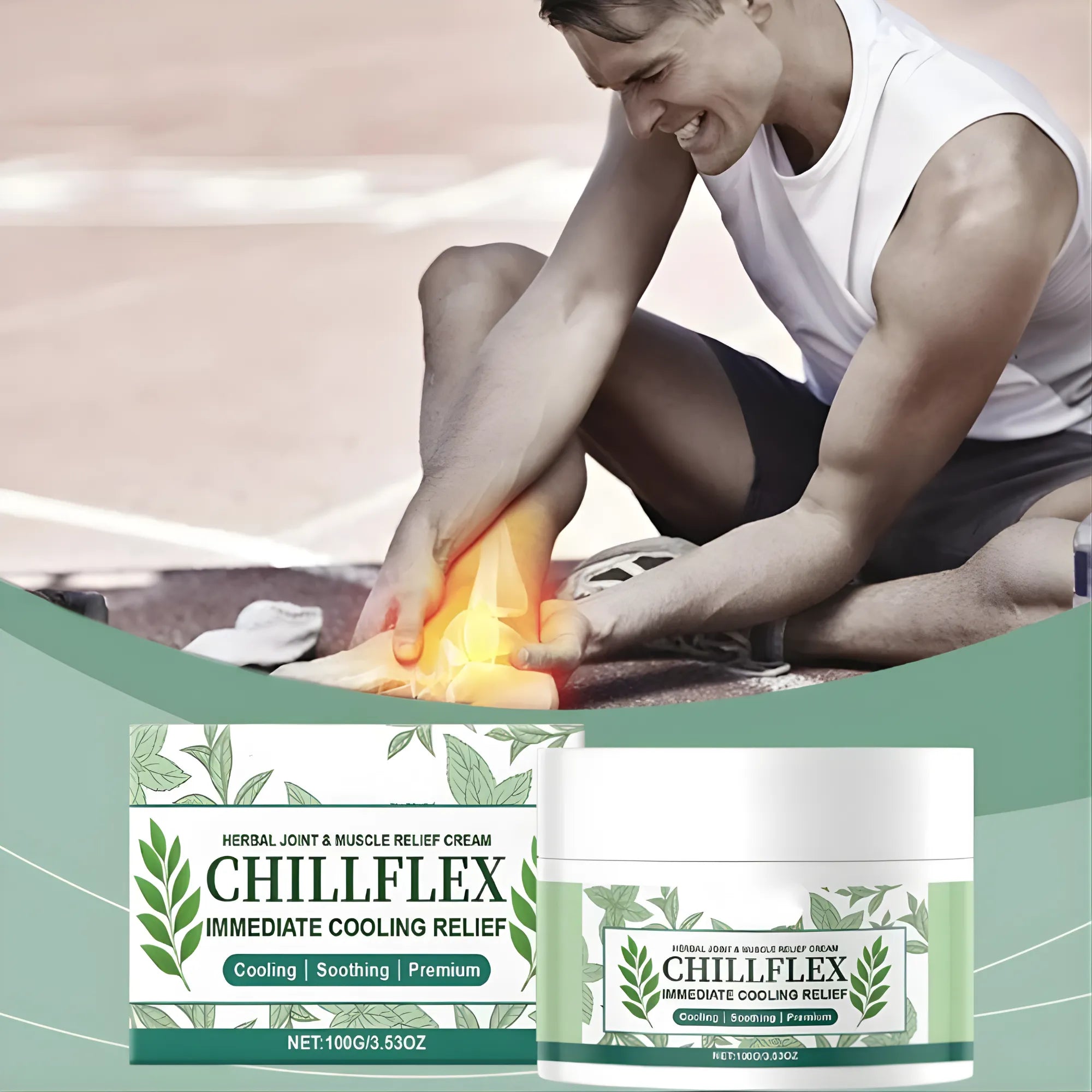 CHILLFLEX Gel Calmante con Mentol y Árnica | Alivio Refrescante para Músculos y Articulaciones, Absorción Rápida (100g)