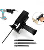 Adaptador de Sierra Recíproca para Taladro | Kit de Carpintería con 3 Hojas de Sierra | Cortador Versátil para Madera y Metal | Mango Antideslizante y Deflector de Seguridad