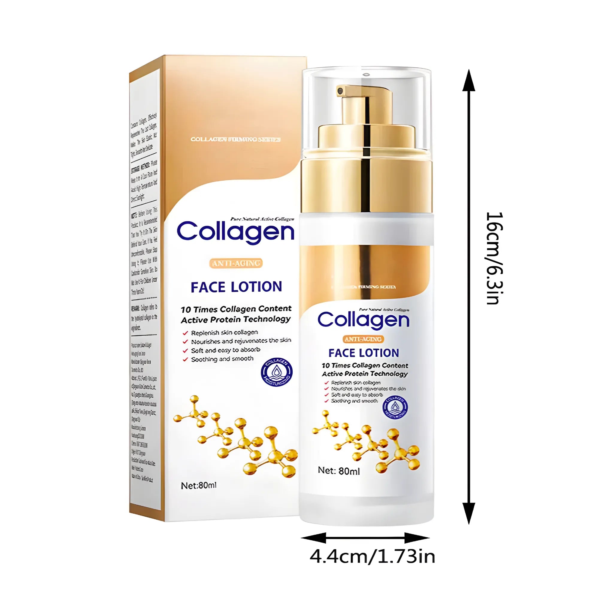 Crema Corporal de Colágeno Antiedad 80ml | Loción Hidratante con Ácido Hialurónico y Ceramidas para Firmeza y Elasticidad