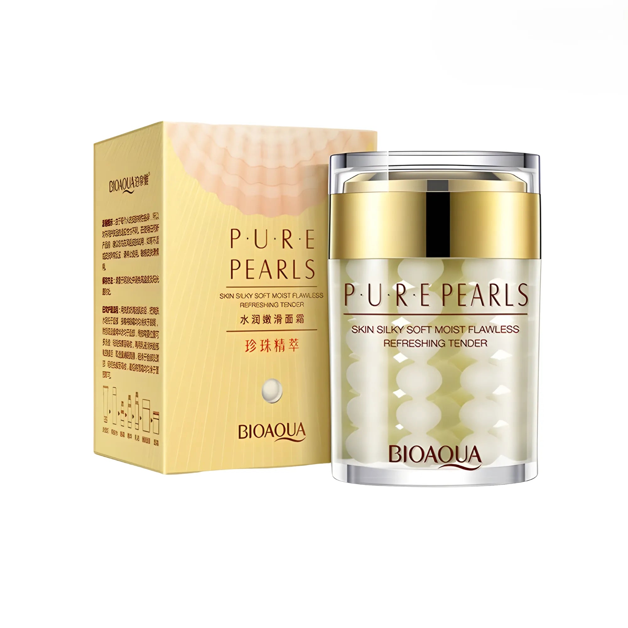 Crema Facial de Perlas Rejuvenecedora | Loción Humectante para Cara y Cuello, Efecto Aclarante y Nutrición Intensa con Esencia Marina