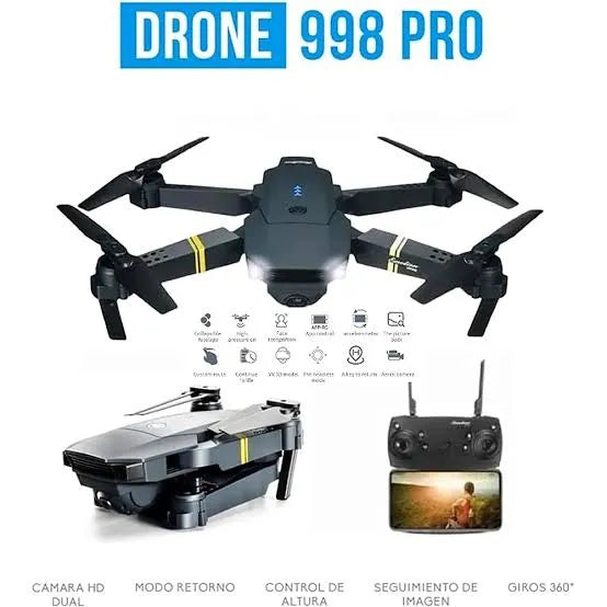 Mini Dron Plegable con Cámara HD 1080P Nexiora | Transmisión de Video en Vivo FPV | Ideal para Adultos Principiantes y Niños | 20 Minutos de Vuelo, Modo Sin Cabeza y Retención de Altitud | Cuadricóptero Inteligente Portátil