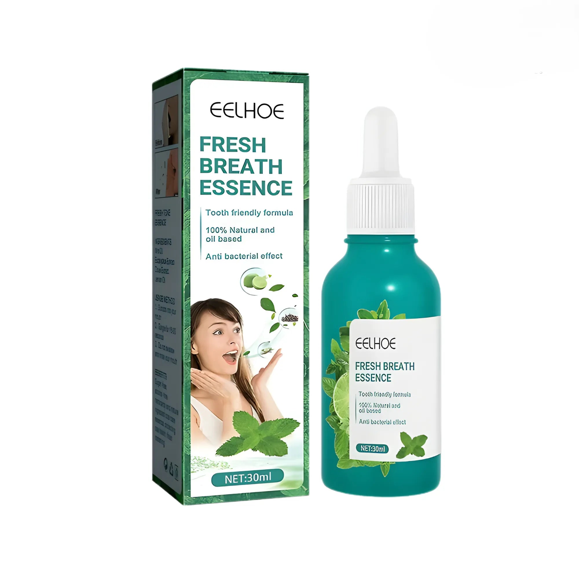 Kit 2x1 Esencia Bucal para el Mal Aliento | Gotas Concentradas de Menta con Aceites Naturales | Aliento Fresco por 8 Horas
