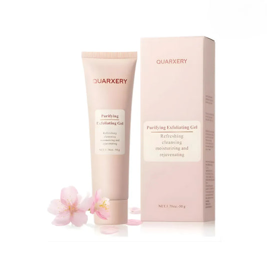 Gel Exfoliante Facial QUARXERY 50g | Limpiador Profundo con Nicotinamida para Poros, Puntos Negros y Luminosidad | Inspirado en K-Beauty