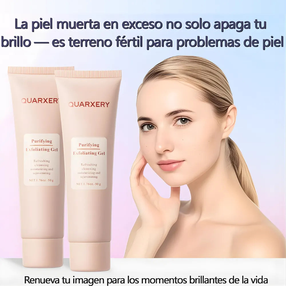 Gel Exfoliante Facial QUARXERY 50g | Limpiador Profundo con Nicotinamida para Poros, Puntos Negros y Luminosidad | Inspirado en K-Beauty