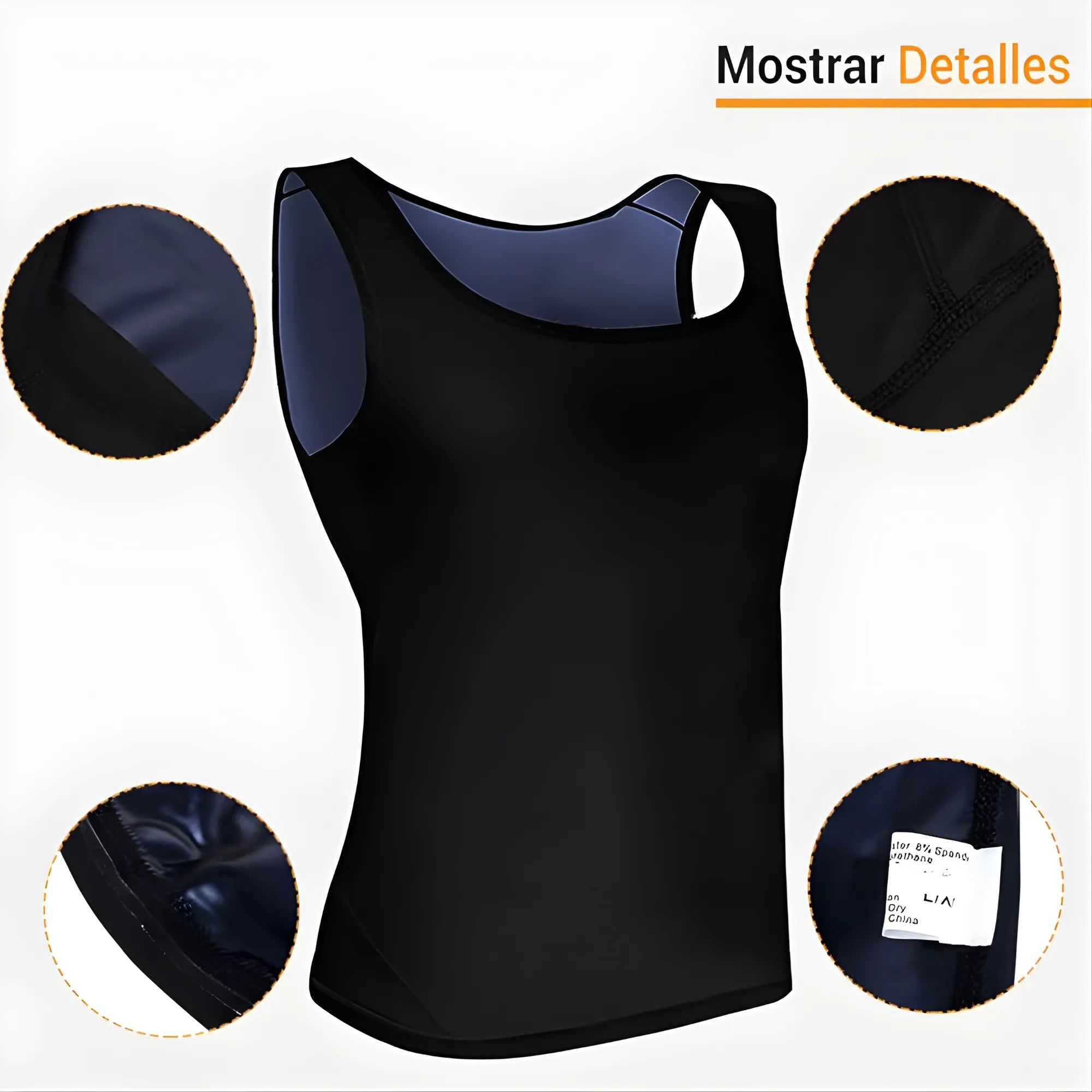 Faja Sauna para Hombre Chaleco Moldeador Térmico | Faja de Compresión Abdominal para Sudoración Extrema | Quema de Calorías y Soporte Muscular | Efecto Vientre Plano Inmediato
