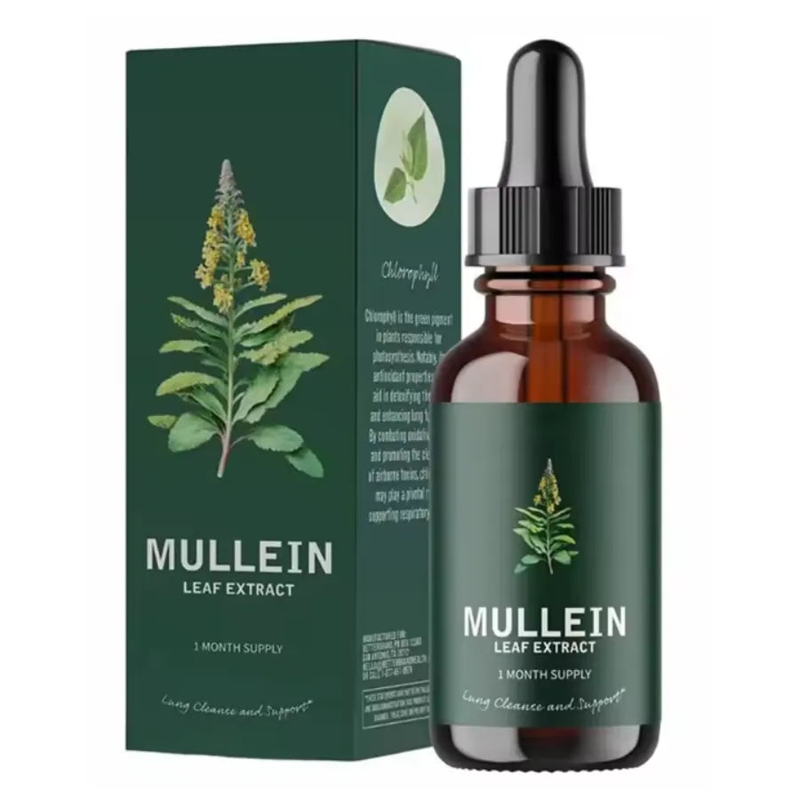 Mullein Gotas Limpieza Pulmonar Betterlung | Extracto de Gordolobo con Clorofila para Soporte Respiratorio | Tintura Natural para Alivio de Vías Respiratorias y Bienestar Pulmonar
