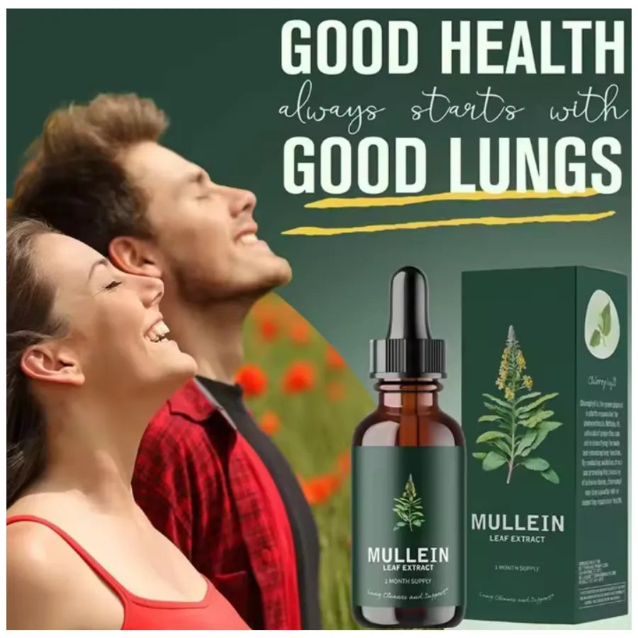 Mullein Gotas Limpieza Pulmonar Betterlung | Extracto de Gordolobo con Clorofila para Soporte Respiratorio | Tintura Natural para Alivio de Vías Respiratorias y Bienestar Pulmonar