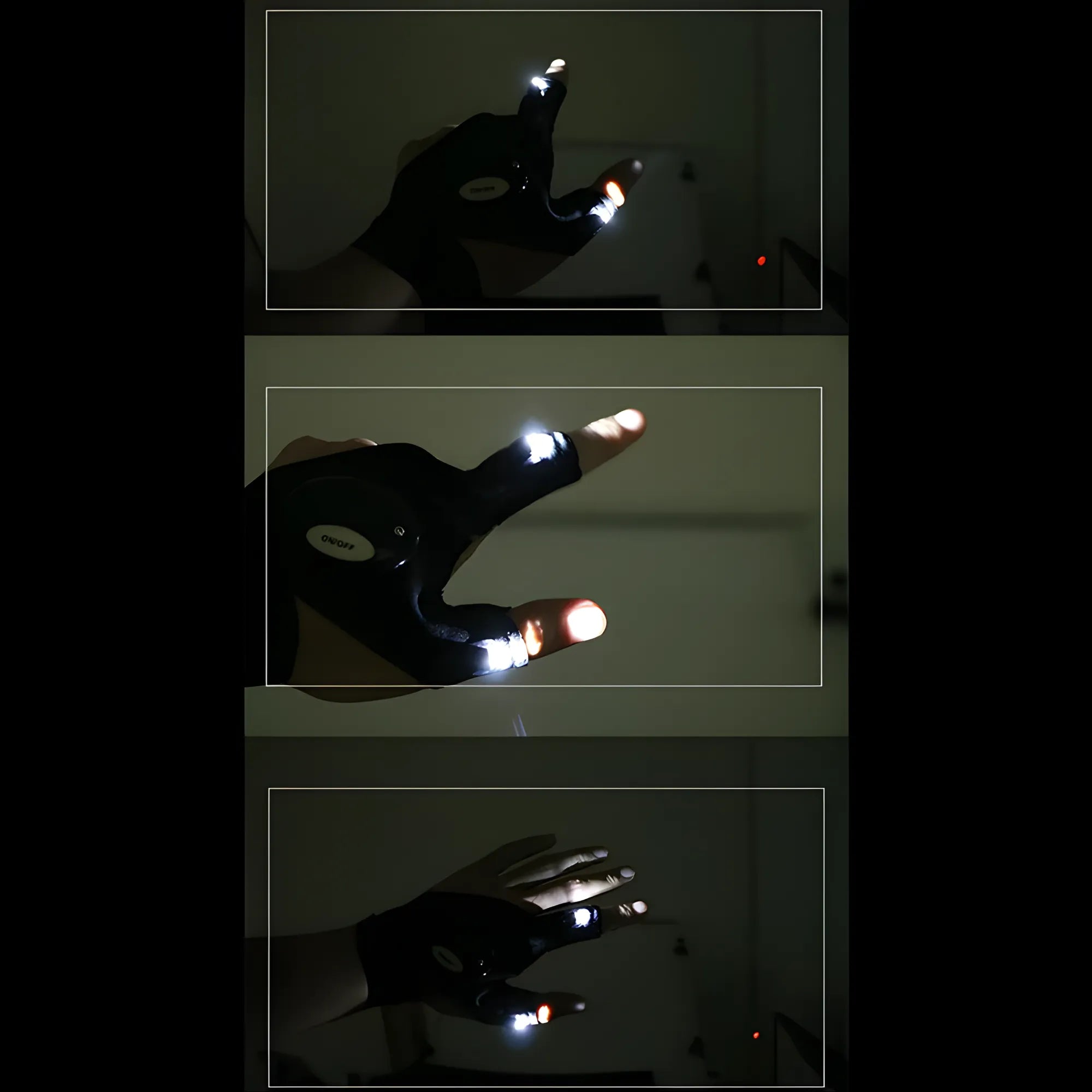 Guante con Luz LED Manos Libres | Linterna Integrada para Pesca, Camping y Reparaciones, Ajustable y Transpirable (1 Unidad)