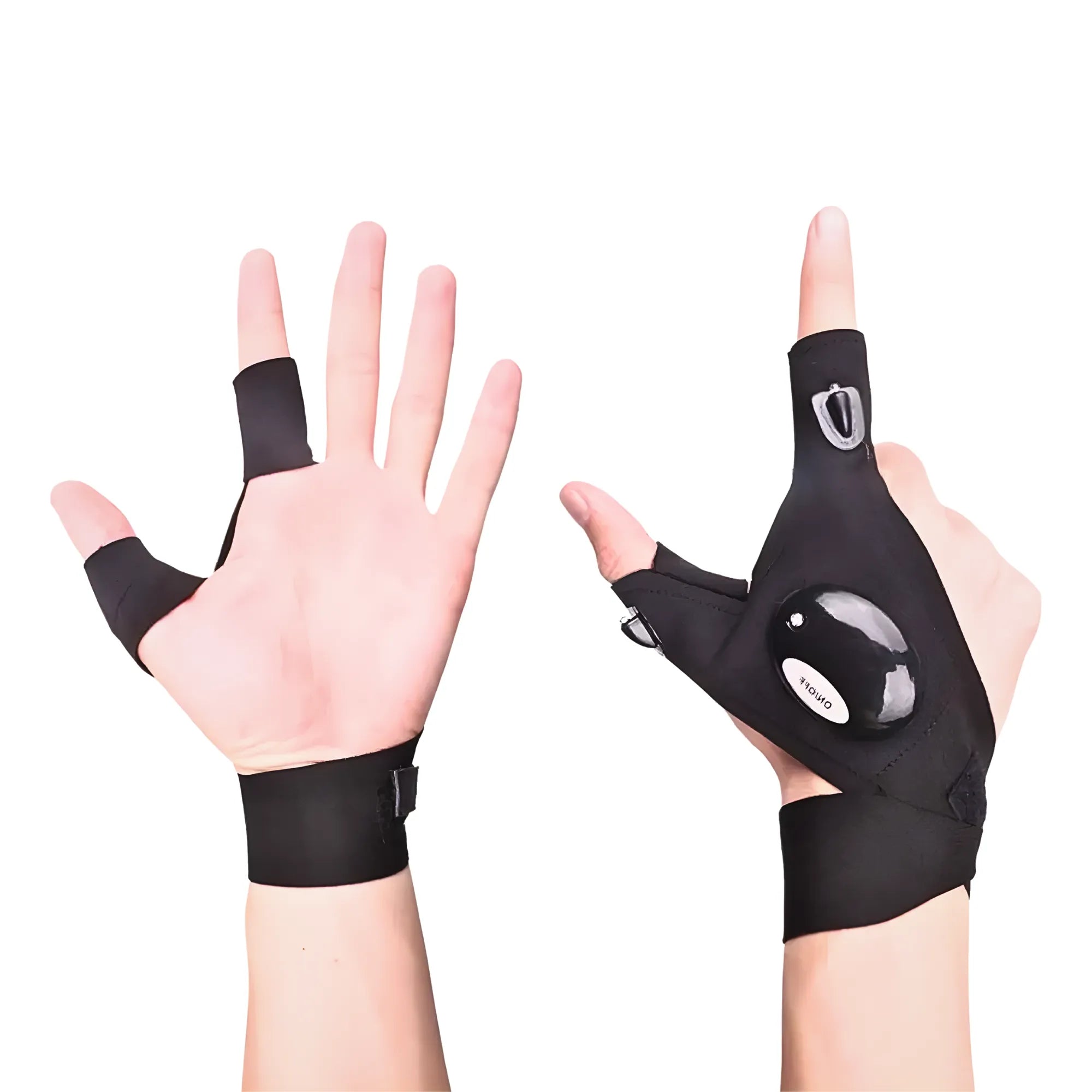 Guante con Luz LED Manos Libres | Linterna Integrada para Pesca, Camping y Reparaciones, Ajustable y Transpirable (1 Unidad)