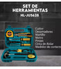 Juego de Herramientas Mecánicas 8 Piezas con Estuche Portátil | Kit Básico para Reparaciones del Hogar en Acero Sólido | Diseño Moderno Verde