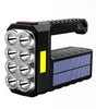 Linterna Solar Recargable de 8 LEDs + Luz Lateral COB | Lámpara Multifuncional 20W de Largo Alcance | Carga Dual USB/Solar e Impermeable | Ideal para Camping, Emergencias y Hogar