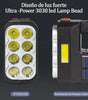 Linterna Solar Recargable de 8 LEDs + Luz Lateral COB | Lámpara Multifuncional 20W de Largo Alcance | Carga Dual USB/Solar e Impermeable | Ideal para Camping, Emergencias y Hogar