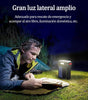 Linterna Solar Recargable de 8 LEDs + Luz Lateral COB | Lámpara Multifuncional 20W de Largo Alcance | Carga Dual USB/Solar e Impermeable | Ideal para Camping, Emergencias y Hogar
