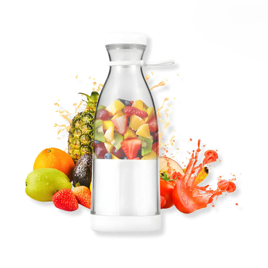 Licuadora Portátil Recargable USB 380ml | Batidora Personal con 4 Cuchillas de Acero Inoxidable | Mezclador de Frutas y Jugos para Viajes, Gimnasio y Oficina