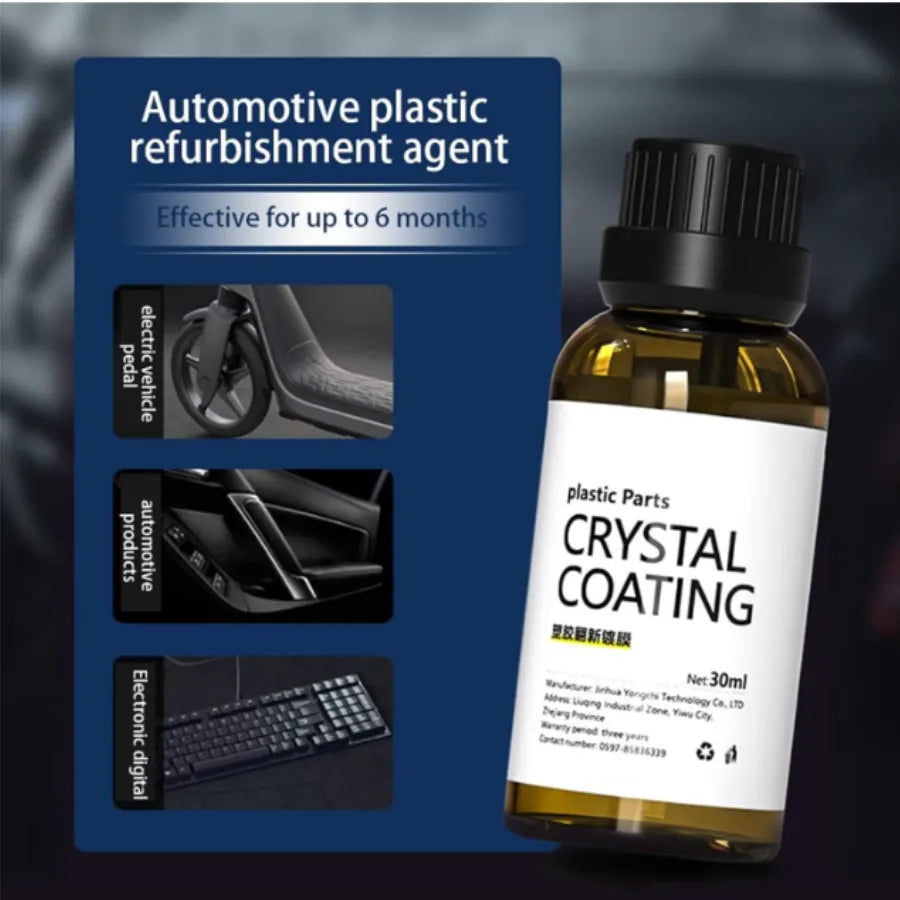 Restaurador de Plásticos y Revestimiento Cerámico para Auto | Efecto Hidrofóbico, Brillo Espejo y Protección UV Duradera