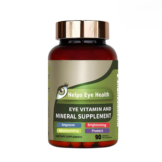 Suplemento de Luteína y Zeaxantina 90 Cápsulas | Vitaminas Oculares C, E y Zinc | Protección contra Luz Azul y Fatiga Ocular por Pantallas | Apoyo Antioxidante para Ojos Secos y Salud Visual