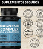 Suplemento Magnesio Complex 60 Cápsulas | Fórmula de Alta Absorción para Relajación Muscular y Calidad del Sueño | Alivio Natural del Estreñimiento y Migrañas | Apoyo para el Síndrome Premenstrual