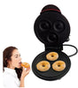 Mini Máquina de Donas 350W | Máquina Eléctrica para 7 Mini Donitas en Minutos | Placas Antiadherentes y Calentamiento Rápido