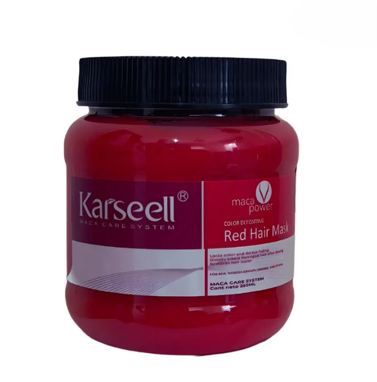 Mascarilla Roja Karseell con Colágeno | Reparador Capilar Intensivo para Cabello Maltratado, Seco y con Frizz