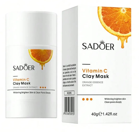 Mascarilla Facial en Barra Vitamina C | Arcilla Purificante, Control de Grasa y Efecto Iluminador Anti-Manchas