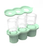 Molde de Silicona para Hielo de 3 Niveles | Diseñado para Vasos Stanley de 20 a 40 oz | Bandeja con Tapa Hermética Anti-Olores | Cubos Cilíndricos Huecos de Lenta Fusión | Ideal para Cócteles y Termos