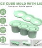 Molde de Silicona para Hielo de 3 Niveles | Diseñado para Vasos Stanley de 20 a 40 oz | Bandeja con Tapa Hermética Anti-Olores | Cubos Cilíndricos Huecos de Lenta Fusión | Ideal para Cócteles y Termos
