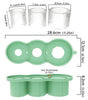 Molde de Silicona para Hielo de 3 Niveles | Diseñado para Vasos Stanley de 20 a 40 oz | Bandeja con Tapa Hermética Anti-Olores | Cubos Cilíndricos Huecos de Lenta Fusión | Ideal para Cócteles y Termos