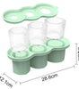 Molde de Silicona para Hielo de 3 Niveles | Diseñado para Vasos Stanley de 20 a 40 oz | Bandeja con Tapa Hermética Anti-Olores | Cubos Cilíndricos Huecos de Lenta Fusión | Ideal para Cócteles y Termos