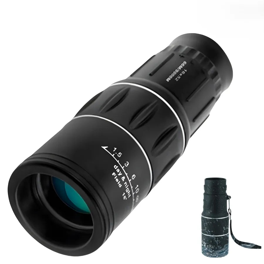 Telescopio Monocular de Bolsillo 16x52 | Visión Nítida de Largo Alcance y 22° de Campo | Resistente al Agua y Antideslizante | Ideal para Senderismo, Aves y Eventos