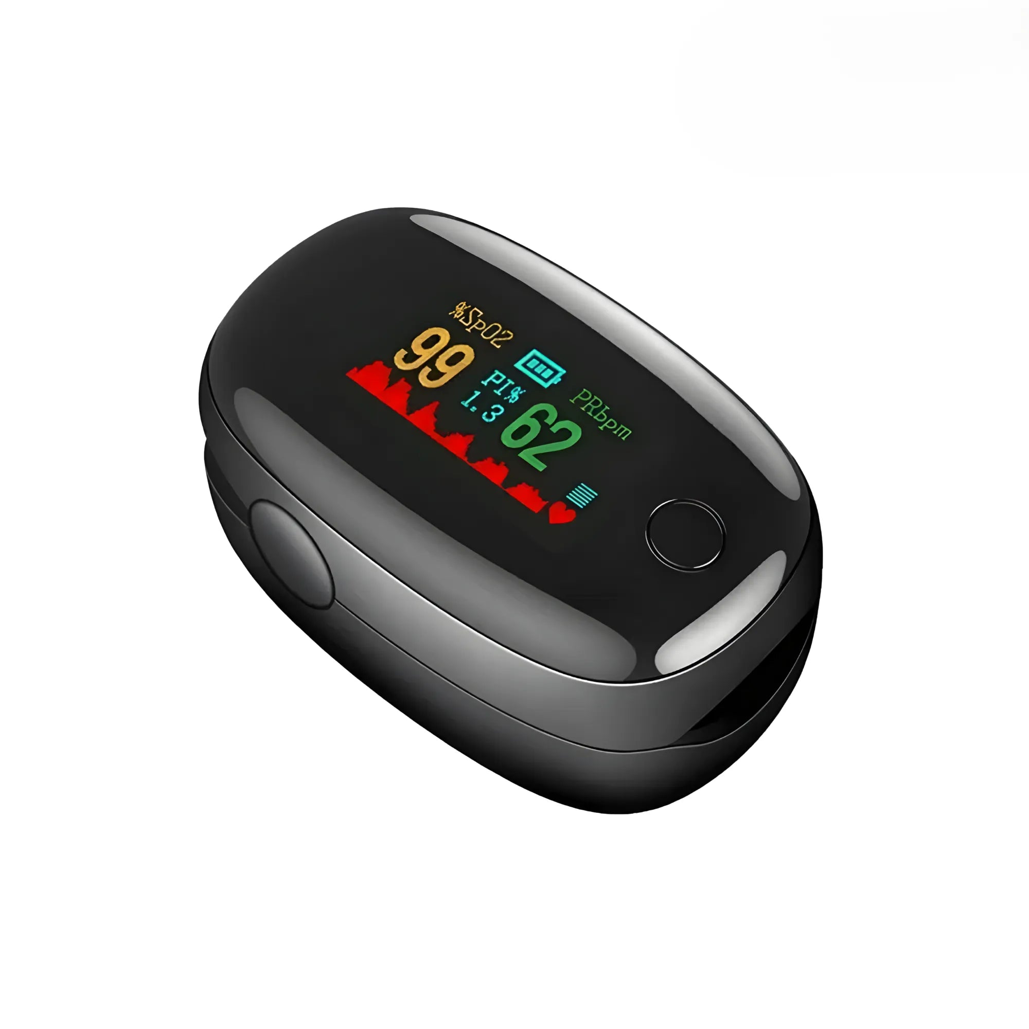 Oxímetro de Dedo Profesional Oxivida | Medidor de Oxígeno en Sangre (SpO2) y Frecuencia Cardíaca con Apagado Automático