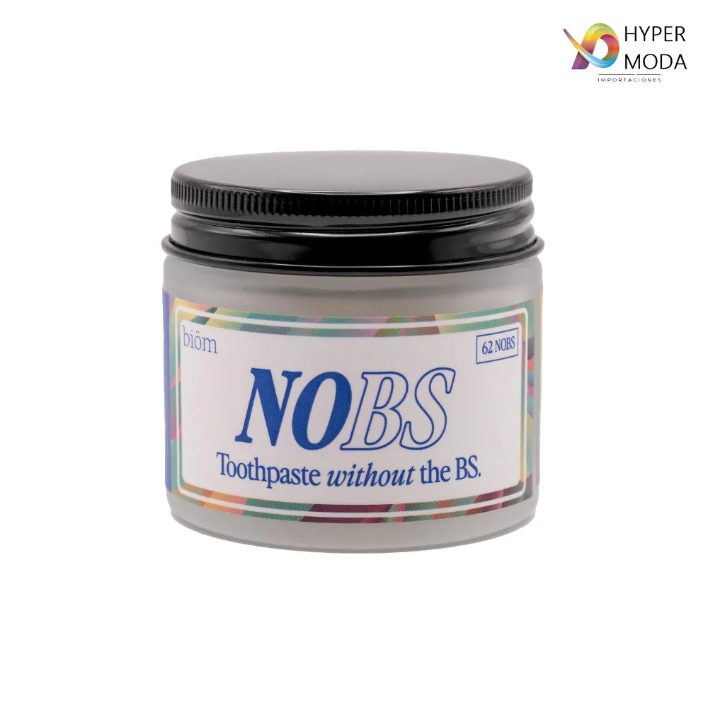 Tabletas de Pasta Dental Nobs x62 | Minerales Remineralizantes, Sin Flúor, Sabor Menta y Formato de Viaje Eco-Friendly