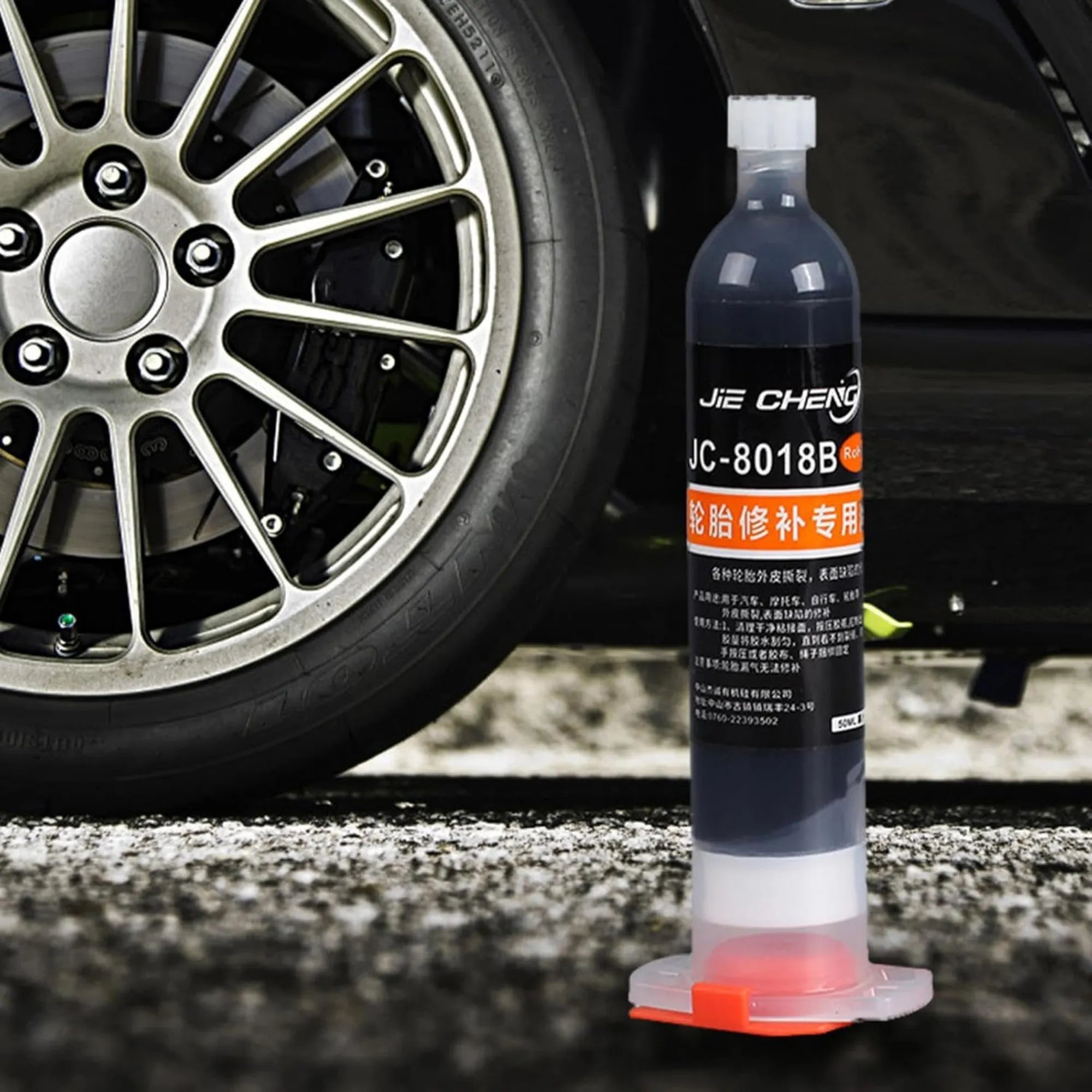 Pegamento para Reparación de Neumáticos 50ml | Sellador de Alta Resistencia e Impermeable | Curado Rápido para Emergencias en Auto y Moto