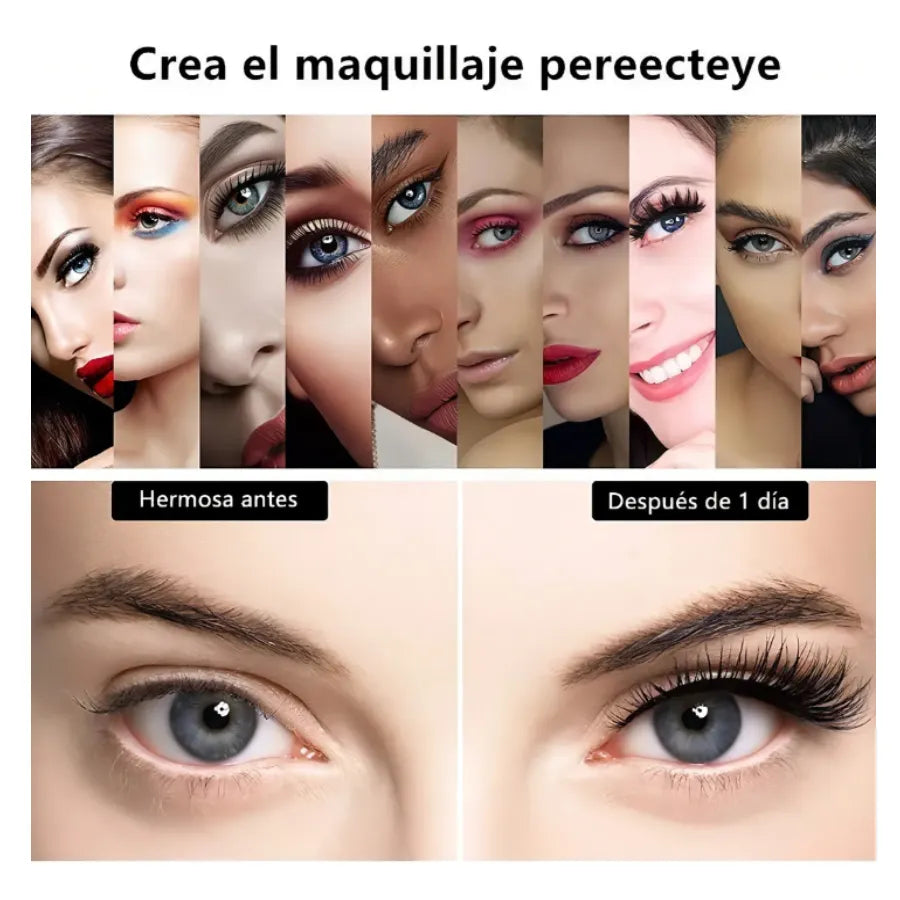 Kit de 10 Pares de Pestañas Magnéticas 3D con Delineador y Pinza | Sin Pegamento, Reutilizables e Impermeables para Mirada Intensa