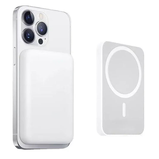 Powerbank MagSafe 5000mAh para iPhone 12/13/14/15 | Cargador Portátil Inalámbrico de Carga Rápida 18W | Batería Magnética con Pantalla LED y Protección Inteligente