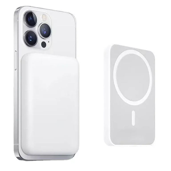 Powerbank MagSafe 5000mAh para iPhone 12/13/14/15 | Cargador Portátil Inalámbrico de Carga Rápida 18W | Batería Magnética con Pantalla LED y Protección Inteligente
