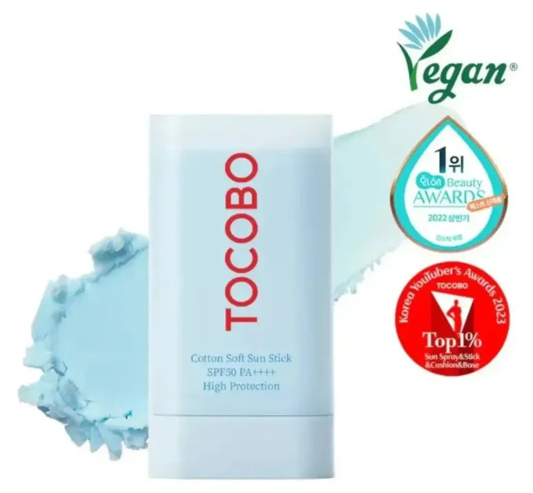 Protector Solar en Barra Tocobo SPF50+ PA++++ | Acabado Mate Sedoso y No Pegajoso | Sun Stick Vegano de Alta Portabilidad 19g | Tecnología Coreana K-Beauty Original | Protección UV Avanzada Nexiora