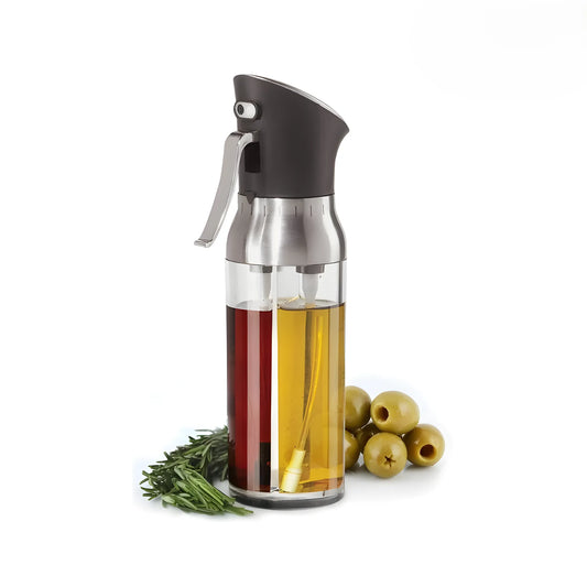 Pulverizador de Aceite y Vinagre 2 en 1 Nexiora | Botella Dual de 200ml con Boquillas Independientes | Atomizador de Precisión para Cocina Saludable | Material Grado Alimenticio Transparente