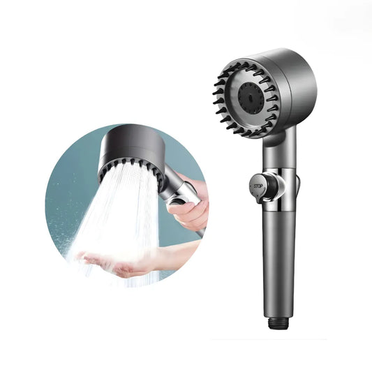 Regadera Ducha Masajeadora con 22 Tiras de Masaje | Alta Presión con Filtro PP, 3 Modos de Rociado y Botón de Ahorro de Agua