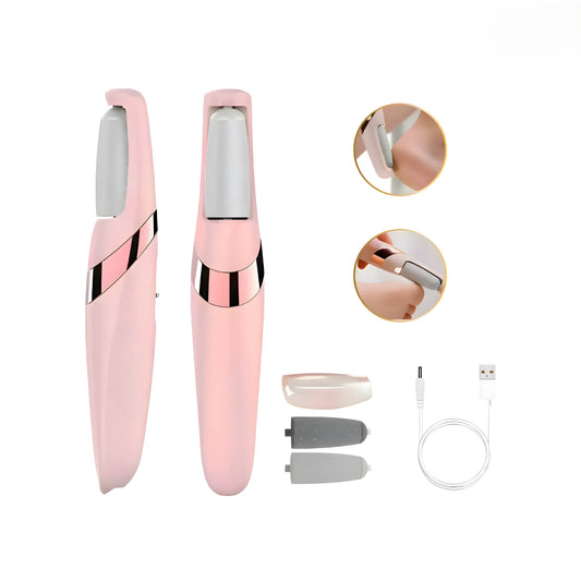 Removedor de Callos Eléctrico Recargable USB | Lima Electrónica para Pies con Cabezales Intercambiables | Pedicura Profesional en Casa