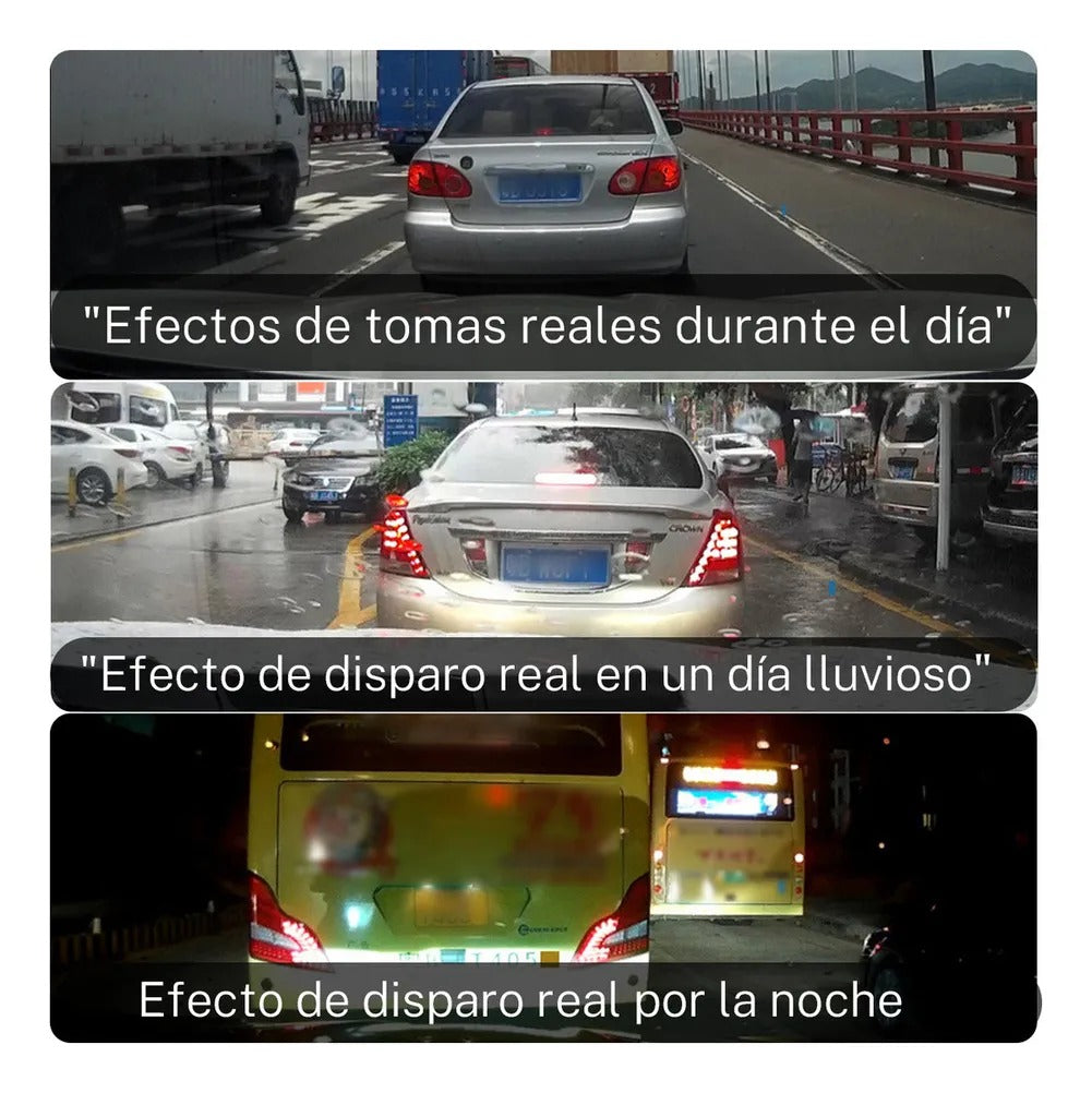 Cámara Espejo Retrovisor Inteligente Nexiora | Pantalla Táctil HD Grabación Frontal | Cámara De Reversa Visión Nocturna | Dashcam Seguridad Auto Kit Universal