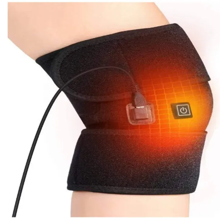 Rodillera Térmica con Calefacción Eléctrica USB | Soporte Ajustable para Alivio del Dolor y Recuperación de Lesiones | Terapia de Calor y Frío para Piernas y Brazos