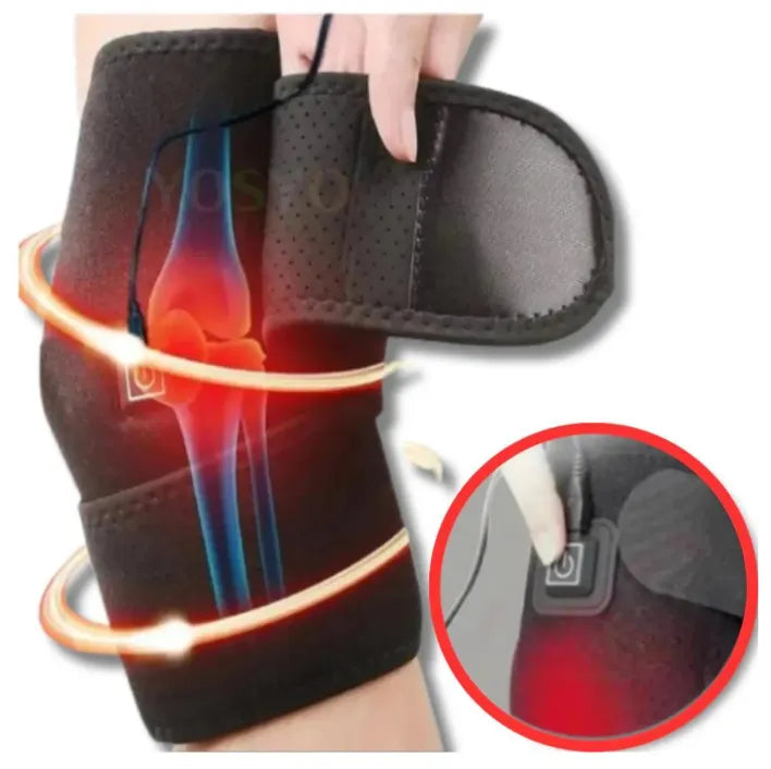 Rodillera Térmica con Calefacción Eléctrica USB | Soporte Ajustable para Alivio del Dolor y Recuperación de Lesiones | Terapia de Calor y Frío para Piernas y Brazos