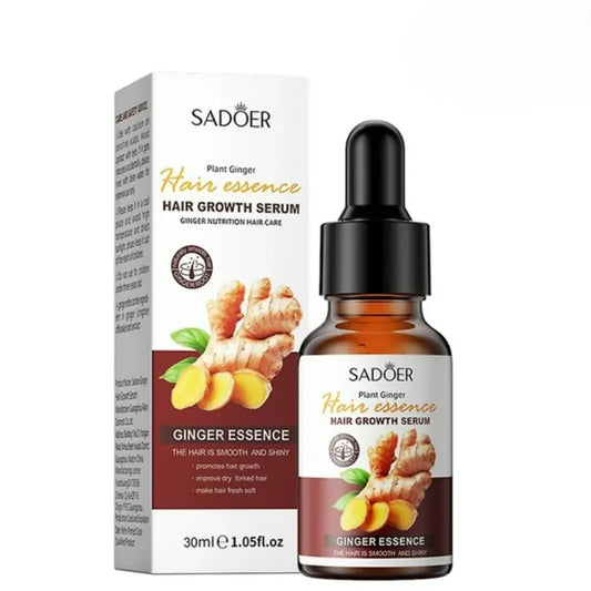 Sérum de Crecimiento Capilar Rápido con Jengibre 30ml | Aceite Anticaída y Revitalizante para Hombre y Mujer | Tratamiento de Nutrición Profunda