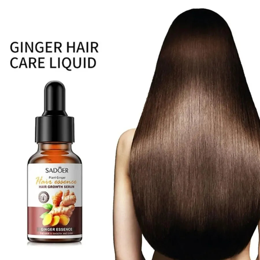 Sérum de Crecimiento Capilar Rápido con Jengibre 30ml | Aceite Anticaída y Revitalizante para Hombre y Mujer | Tratamiento de Nutrición Profunda